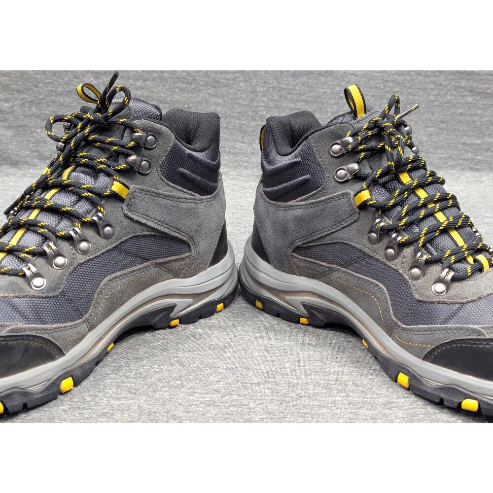 SKECHERS Mens Shoes - Gray/Yellow, Trego Pacifico, Waterproof, Hiking Boots, 8.5 - Picture 6 of 8